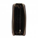 Кошелек женский натуральная кожа 528,  на 1 молнию,  6отд+8карм,   (внутри иск/к)  цветок,  серебро 221853