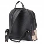 Сумка женская искусственная кожа GR-1496  (рюкзак),  2отд,  1внут+1внеш карм,  черный/беж 217171