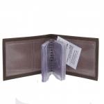 Кредитница Premier-V-119 (18 листов)  натуральная кожа коричнево-серый сафьян (555)  221941