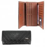 Кошелек женский искусственная кожа 924,  молния внутри,  4отд,  12 карм,  черный 200970