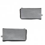 Футляр для ключей Croco-кл-501 (на молнии)  натуральная кожа серый металлик (230)  221761