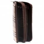 Кошелек женский искусственная кожа 007-1,  на 2 молнии,  7отд,  8карм,   (клетка)  бежевый 216401