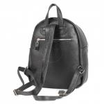 Сумка женская нат/кожа-Рось № 274  (рюкзак),  1отд,  черный+вставки 201982