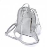 Сумка женская искусственная кожа GR-1660  (рюкзак),  1отд,  2внут+4внеш карм,  серебро 222470