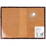 Обложка для паспорта Premier-О-8 натуральная кожа коричневый темный крок крупный (3)  157786