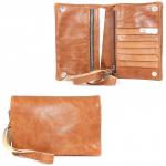 Портмоне мужское Croco-ПР-801 натуральная кожа 2 отд,  12 карм,  рем-петля,  коричневый св крек (212)  206858