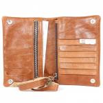 Портмоне мужское Croco-ПР-801 натуральная кожа 2 отд,  12 карм,  рем-петля,  коричневый св крек (212)  206858