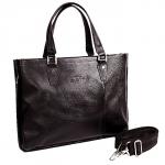 Портфель натуральная кожа MT-444-3, 3 отд/плеч рем, отдел д/ноутбука,  черный флотер (3080)   180723