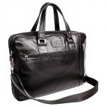 Портфель натуральная кожа MT-498-3, 2 отд+плеч рем, 1внеш карм, 4внут карм, отдел для ноутбука, черный флотер (3080)   180877