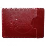 Визитница-футляр Premier-V-49 натуральная кожа красный темный гладкий (138)  187738