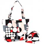 Комплект 117 (сумка пляжная+бейсболка)  текстиль 2905-HJ-083,  1отд,  геомет.фигуры бежевый 188822