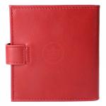 Визитница Croco-В-203 (с хляст,  2х-рядная, 32карточки)  натуральная кожа красный орфей (222)  214329