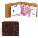 Зажим для купюр Premier-Z-1  (зажим-скрепка)  натуральная кожа коричн.темный крокодил крупный (3)  159202