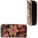 Кошелек женский искусственная кожа 7811,  на 1 молнию,  6отд,  8карм,  (цветы),  желтый 216364