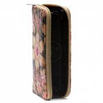 Кошелек женский искусственная кожа 7811,  на 1 молнию,  6отд,  8карм,  (цветы),  желтый 216364