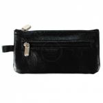 Футляр для ключей Croco-кл-500 (на молнии)  натуральная кожа черный матовый (3)  209456