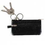 Футляр для ключей Croco-кл-500 (на молнии)  натуральная кожа черный матовый (3)  209456