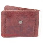 Зажим для купюр Premier-Z-2 (карман д/мелочи на кноп)  натуральная кожа коричн. темный  игуана (84)  120535