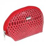 Косметичка Premier-F-91 натуральная кожа (1 отдел),  малиновая змея (77)  176291