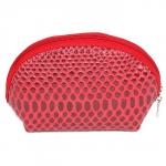 Косметичка Premier-F-91 натуральная кожа (1 отдел),  малиновая змея (77)  176291