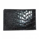 Визитница Croco-В-201  (18листов)  натуральная кожа черный крокодил (200)  201933