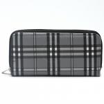 Кошелек женский искусственная кожа 007-1,  на 2 молнии,  7отд,  8карм,   (клетка)  серый 216330