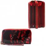 Кошелек женский искусственная кожа 000-1,  на  2 молнии,  7отд,  12карм,  ручка/петля,  красный 216329