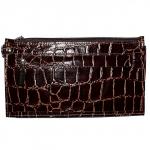 Портмоне мужское Premier-H-35 натуральная кожа 2 отд,  5 карм,  рем-петля,  коричневый крупный крокодил (3)  187719