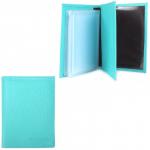 Обложка для авто+паспорт Croco-ВП-103 натуральная кожа бирюза флотер (110)  206882