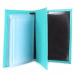 Обложка для авто+паспорт Croco-ВП-103 натуральная кожа бирюза флотер (110)  206882