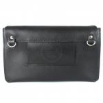 Сумка женская натуральная кожа  (на пояс)  Premier H-400,  1отд,  3внут/карм,  черный сафьян/черный шора (589-48)  213021