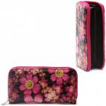 Кошелек женский искусственная кожа 7811,  на 1 молнию,  6отд,  8карм,  (цветы),  розовый 216366