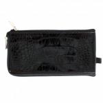 Футляр для ключей Croco-кл-501 (на молнии)  натуральная кожа черный кайман (61)  212690