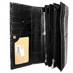 Кошелек женский натуральная кожа Baliya-B 8003-2,  молния внутри,  8отд,  10карм,  змея лак,  черный 179852