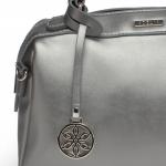 Сумка женская искусственная кожа ADEL-115/3в,  1отд,  плечевой ремень,  серебро  222057