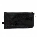 Футляр для ключей Croco-кл-501 (на молнии)  натуральная кожа черный крокодил (200)  212689