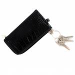 Футляр для ключей Croco-кл-501 (на молнии)  натуральная кожа черный крокодил (200)  212689