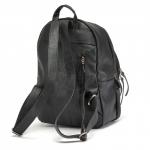 Сумка женская искусственная кожа GR-1567  (рюкзак),  2отд,  3внут+2внеш карм,  черный/серебро/красный  (YES)  222059