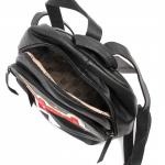 Сумка женская искусственная кожа GR-1567  (рюкзак),  2отд,  3внут+2внеш карм,  черный/серебро/красный  (YES)  222059