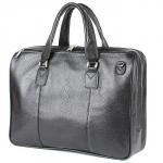 Портфель натуральная кожа MT-616-3, 3 отд/плеч рем, отдел для ноутбука,  черный флотер (3080)   188052