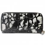 Кошелек женский искусственная кожа 000-1,  на  2 молнии,  7отд,  12карм,  ручка/петля,  черный 216379