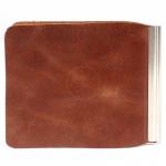 Зажим для купюр Premier-Z-1  (зажим-скрепка)  натуральная кожа коричневый пулл-ап (40)  205373