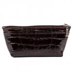 Косметичка Premier-F-93 натуральная кожа (1 отдел),  коричневый темный крок (83)  184971