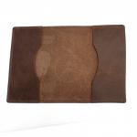 Обложка для паспорта Croco-П-1101 натуральная кожа коричневый тем крейзи хорс (220)  222411