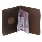 Зажим для купюр Premier-Z-2 (карман д/мелочи на кноп)  натуральная кожа коричнево-серый сафьян (555)  218596