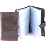 Визитница Cayman-113Л натуральная кожа 72 виз  (настольная)  коричневый матовый (5)  104668