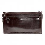 Портмоне мужское Premier-H-35 натуральная кожа 2 отд,  5 карм,  рем-петля,  коричневый тем.гладкий (88)  178271