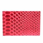 Кредитница Premier-V-119 (18 листов)  натуральная кожа малиновая змея (77)    212622