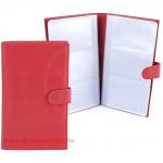 Визитница Cayman-113Л натуральная кожа 72 виз  (настольная)  красный флотер (113)  119936