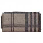 Кошелек женский искусственная кожа 007K,  на 1 молнию,  3отд,  6карм,   (клетка)  коричневый 175846